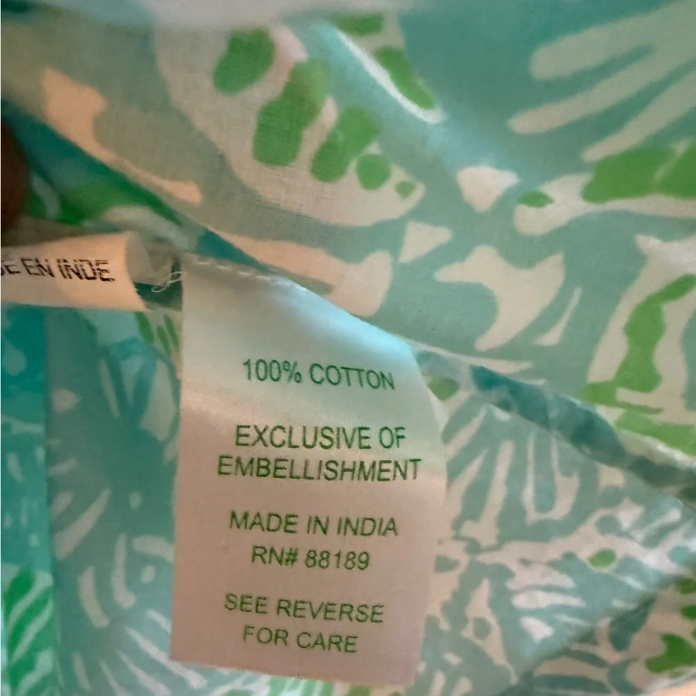 Lilly Pulitzer Sarasota Tunic Get Crackin Spa Blue Size S 🌴🌴🌴 - Picture 8 of 9